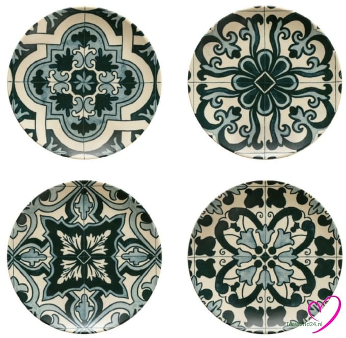 Set 4 salad/dessert plates 21cm Lamego