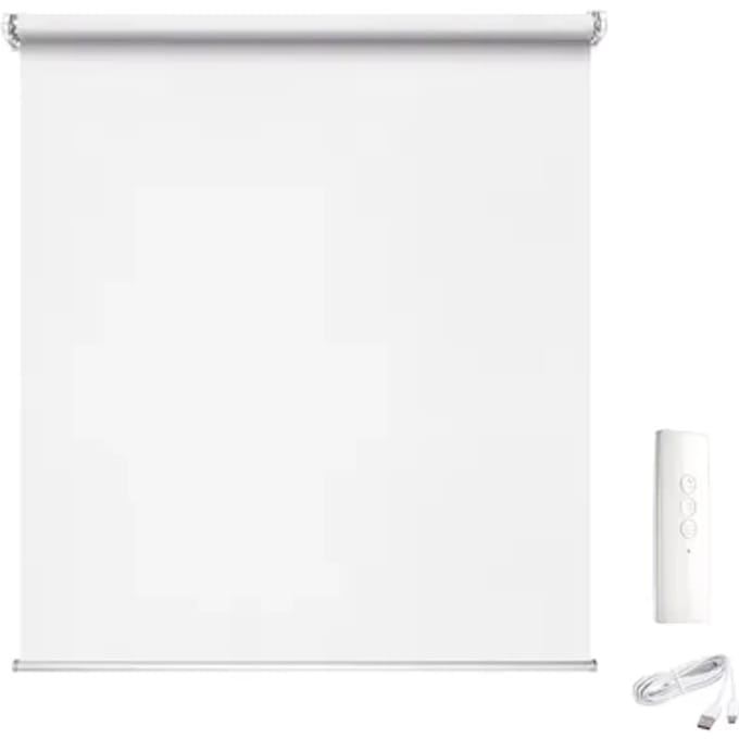 Madeco Gemotoriseerd Lichtdoorlatend Rolgordijn E-roll Wit 80x250cm