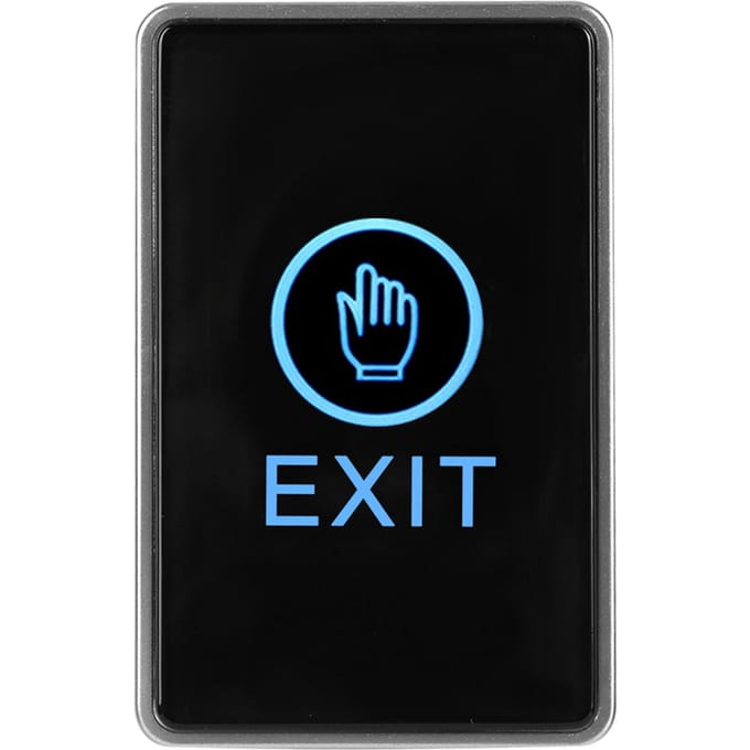 Interrupteur de déverrouillage de porte, panneau de capteur tactile pour systèmes de contrôle d'accès 12 V black