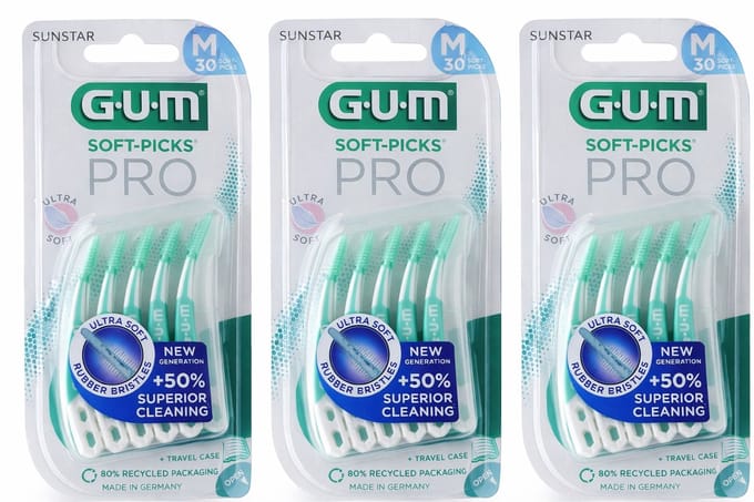3x GUM Soft-Picks PRO Medium 30 stuks