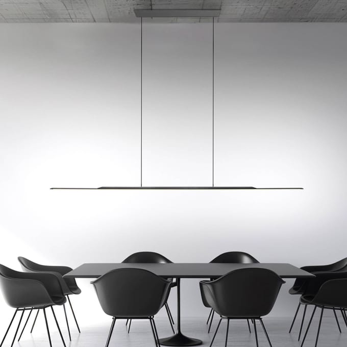 LED hanglamp PURE Surface, grijs, 160 cm, aluminium, 3.000 K