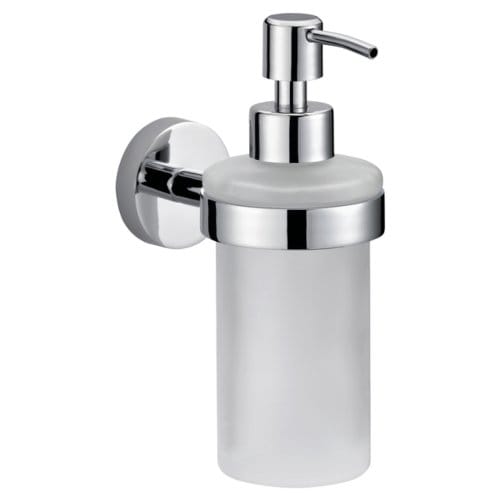 Zeepdispenserset tesa Smooz, 200 ml, navulbaar, innovatieve kleefoplossing, verchroomd