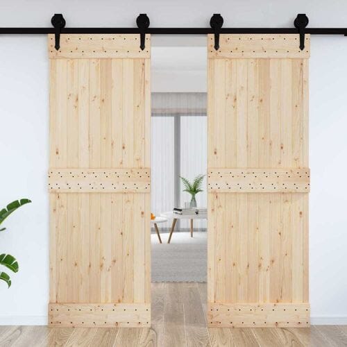 vidaXL - Vlakke - deur - NARVIK - 80x210cm - Massief - Pine - Hout - (Onbehandeld)