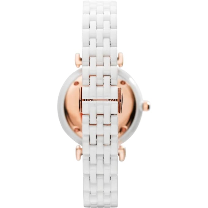 Emporio Armani AR1486 Keramisch Dameshorloge 32mm wit