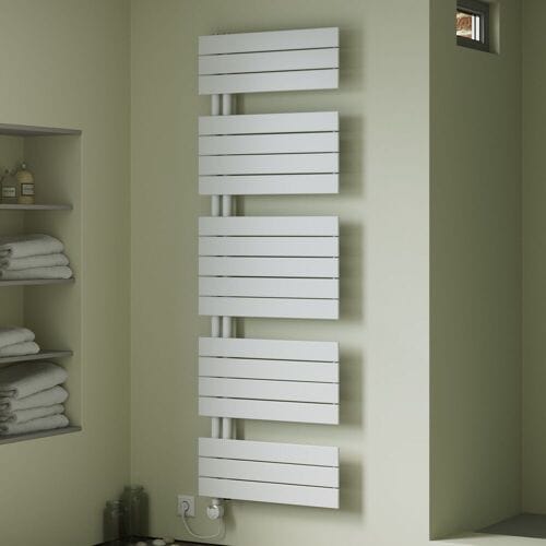 Megabad Profi Collection Plan Open E bathroom radiator 50 x 149.5 cm, purely electric, towel opening on the right, heating element type 4