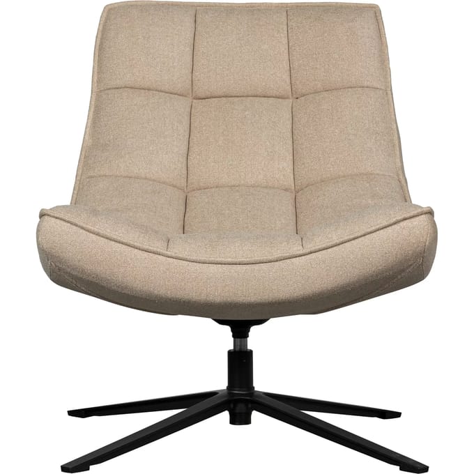 WOOOD Maudi Draaifauteuil - Polyester - Naturel - 84x74x86