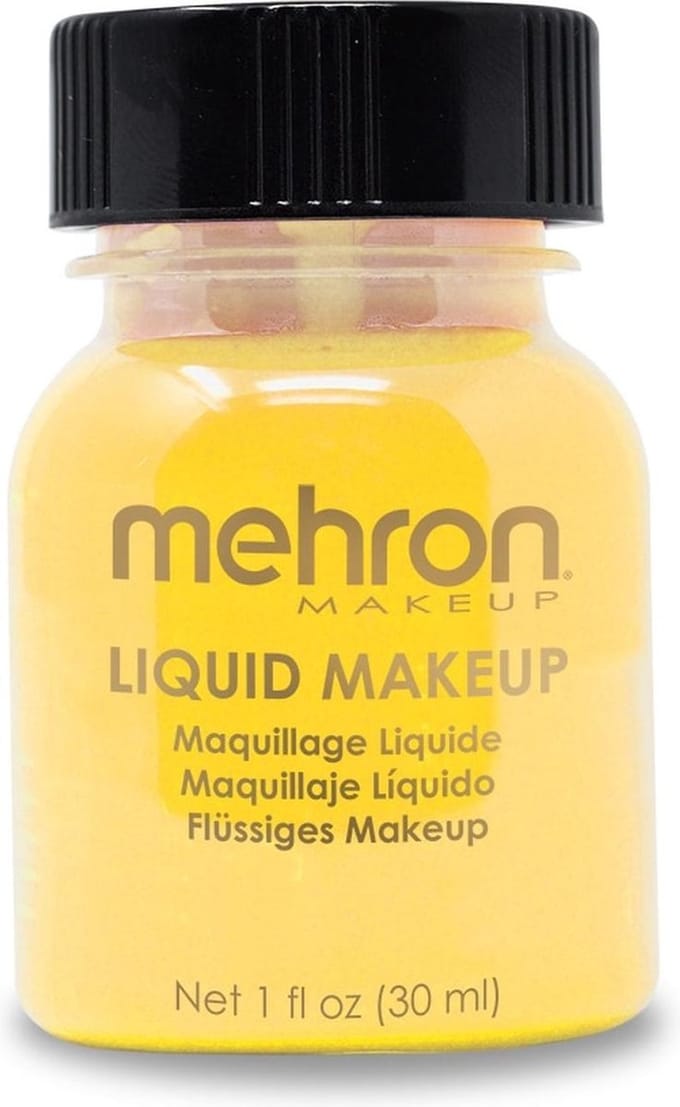 Mehron - Vloeibare Schmink op Waterbasis - Geel - 30 ml