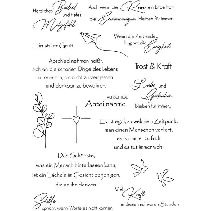 VBS Siliconen stempel "Condoleance"