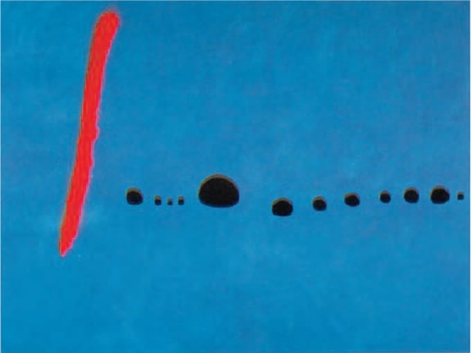Joan Miro - Blauw II - Kunstposter - 60x80 cm