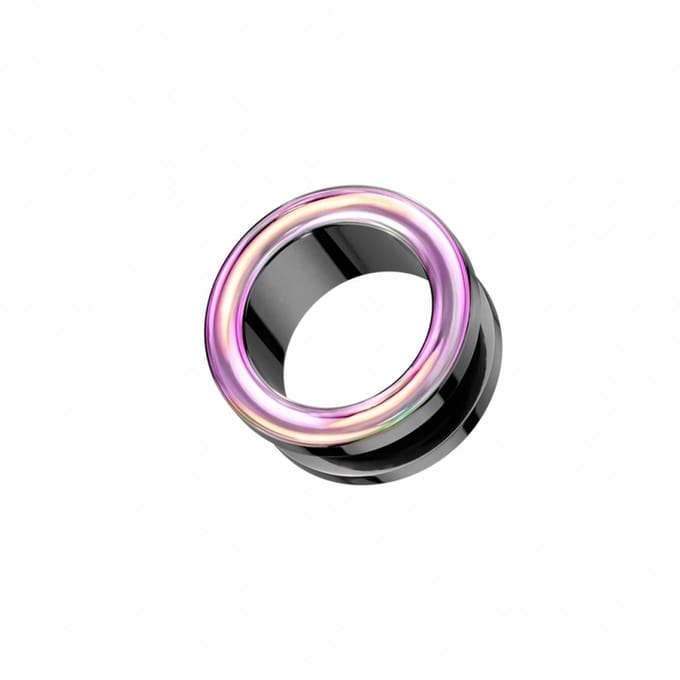 14 mm screw fit Iridescent Rainbow Rim - LMPiercings