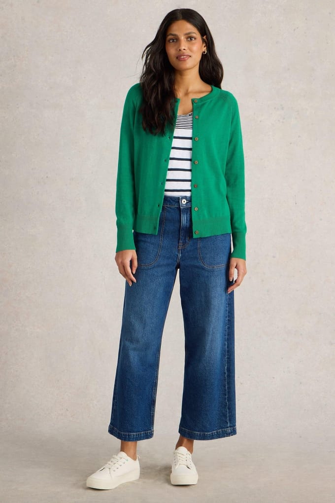 White Stuff Lulu Cardi Bright Green Taglia: 8 | Cardigan Outlet | Donna | Verde