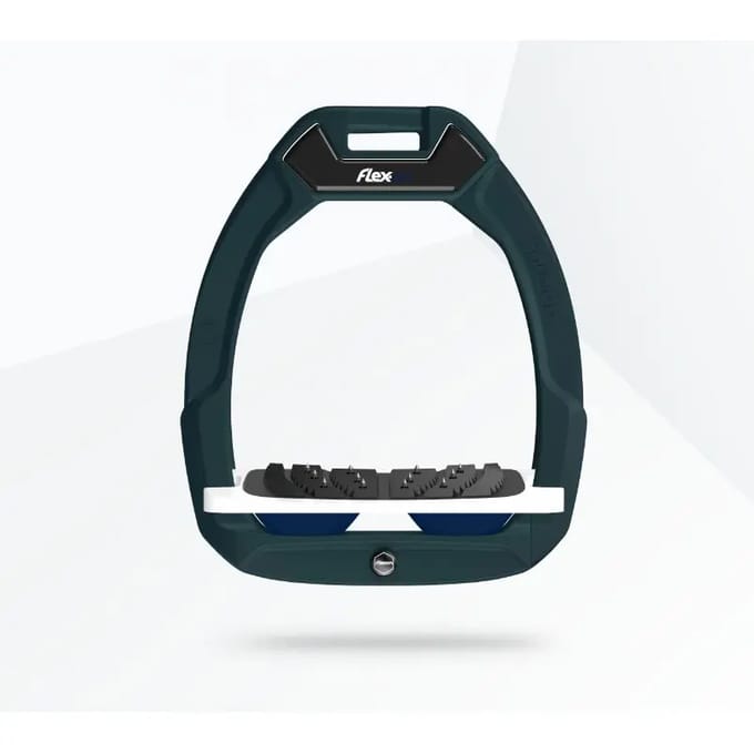 Veiligheidssporen Paardrijden Ingelijnd Ultra Grip Groen/Wit/Marine Flex-On Safe-On
