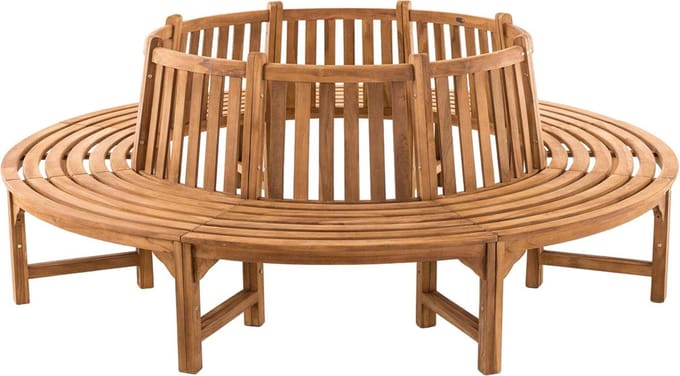 CLP Novum Ronde bank - Teak teak 250 cm