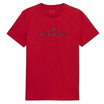 T-shirt Korte Mouw 4F SS23TTSHM539CZERWONY