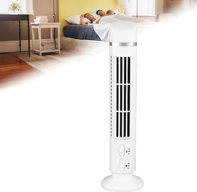 Bladloze oscillerende torenventilator - Draagbare, stille USB-koelventilator voor kantoorgebruik