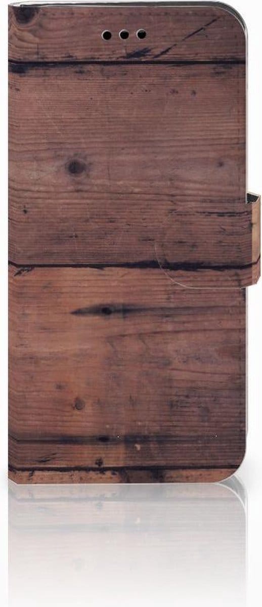 Huawei P10 Lite Book Style Case Old Wood