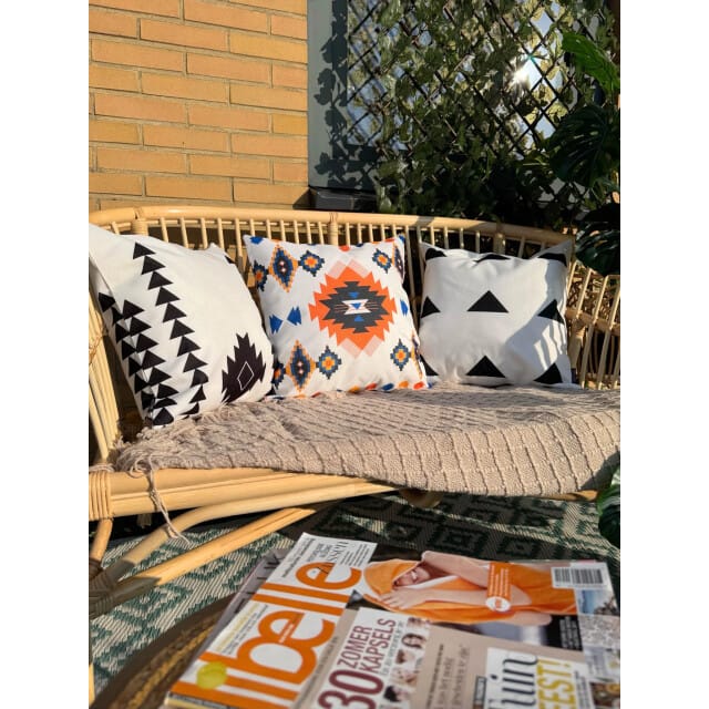 Gek op kussens! Sierkussen dano black/white #3 outdoor | 45 x 45 cm | katoen/polyester