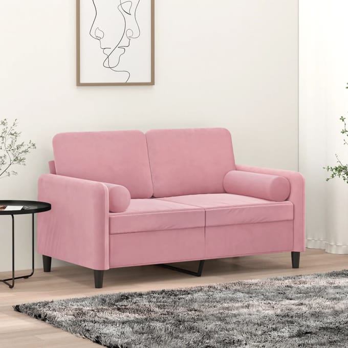 vidaXL - Sierkussens - 2 - st - 15x50 - cm - fluweel - roze