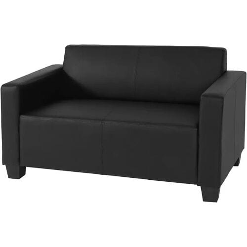2-zits bank Lyon loungebank kunstleer ~ zwart