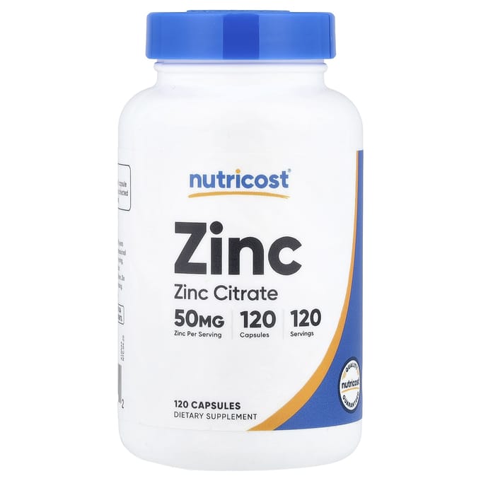 Nutricost, Zink, 50 mg, 120 Capsules