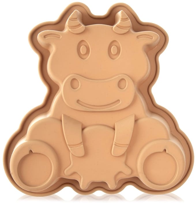 Orion - Bakvorm - Siliconen - Koe - Beige - 20 x 19 x 4,5 cm - Ovenbestendig