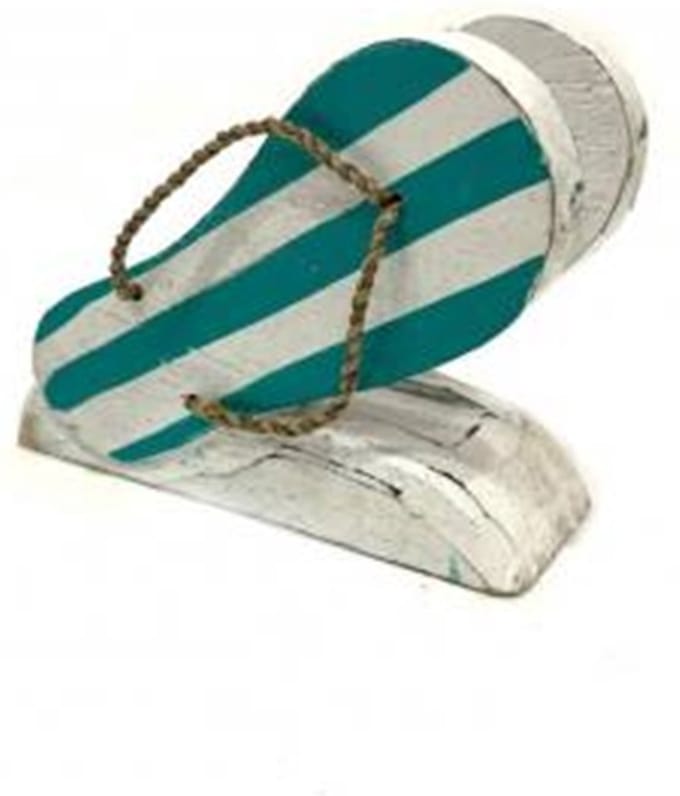 Decoratief beeld - slippers - ook als tissuehouder - 14x5x12 cm
