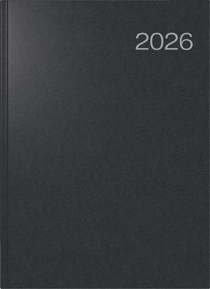 Conforme Jaarkalender A4 Zwart Kunststof 2026