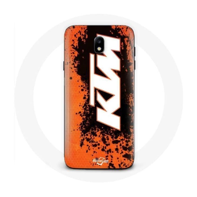 Coque - KTM - Galaxy J3 2017 - Logo blanc - Fond orange - Souple blanc