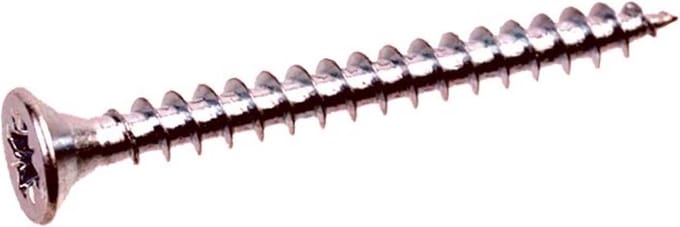Houtschroef. 4.0 x 30mm. lang. RVS-A2. kruiskop-PZD-2. platkop. Syncys.