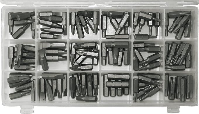 SW stalen bitassortiment, chroom vanadium, 04142L