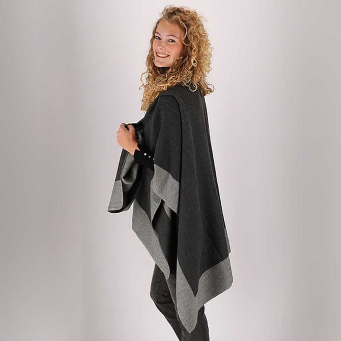 Morethansocks - Poncho dames omslagdoek - One Size - Geweven - omslagdoek dames sjaal