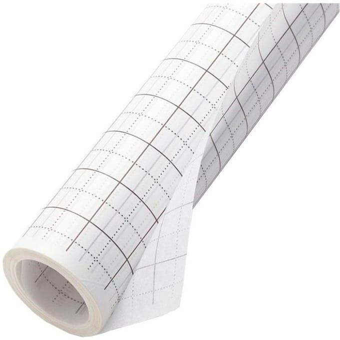 Knip Patroon-Zijdepapier met centimeter raster, 0,8 m breed, 15 m
