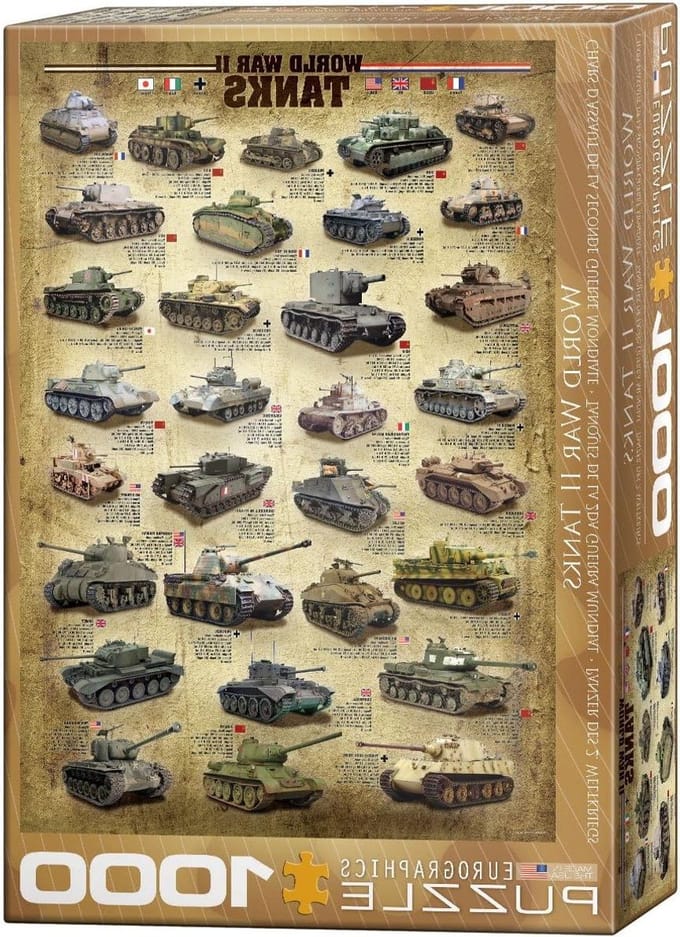 empireposter Panzer van de tweede Wereldoorlog - puzzel van 1000 stukjes in het formaat 68 x 48 cm