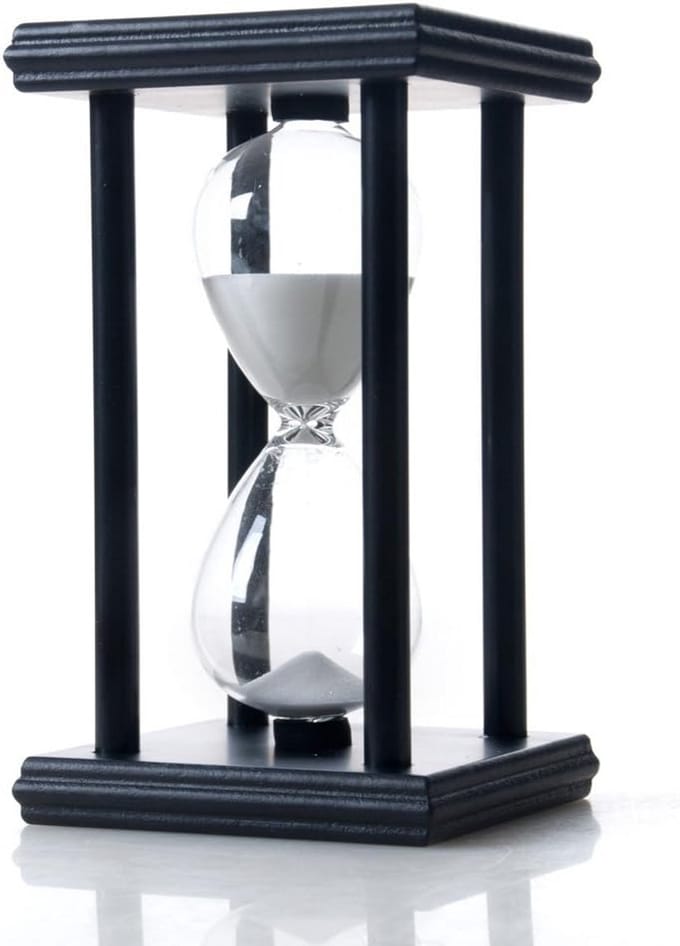 Zandloper Timer van 15 Minuten met Houten Frame voor Keuken en Kantoor