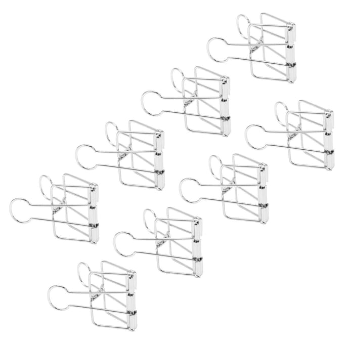 51mm 30pcs Pinces à Reliure Force de Serrage Forte Métal Pinces à Queue Creuse Mini Pinces à Reliure Papier argenté
