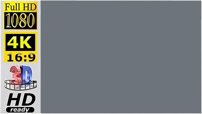 Projectiescherm - Beamer doek - Thuisbioscoop creëren - Kreukvrij polyester - 130 inch - Wit