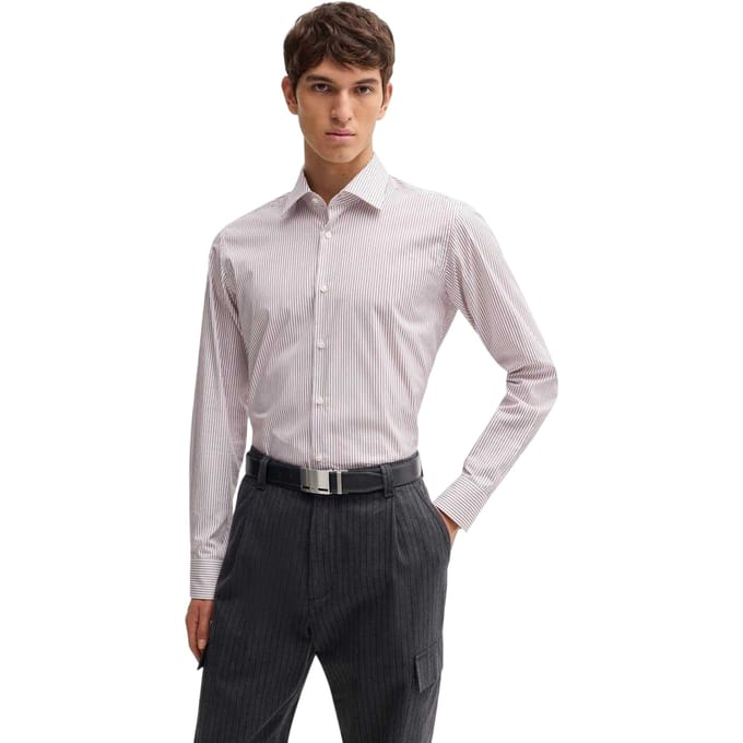Boss Heren Galliz Leren Riem (Zwart)