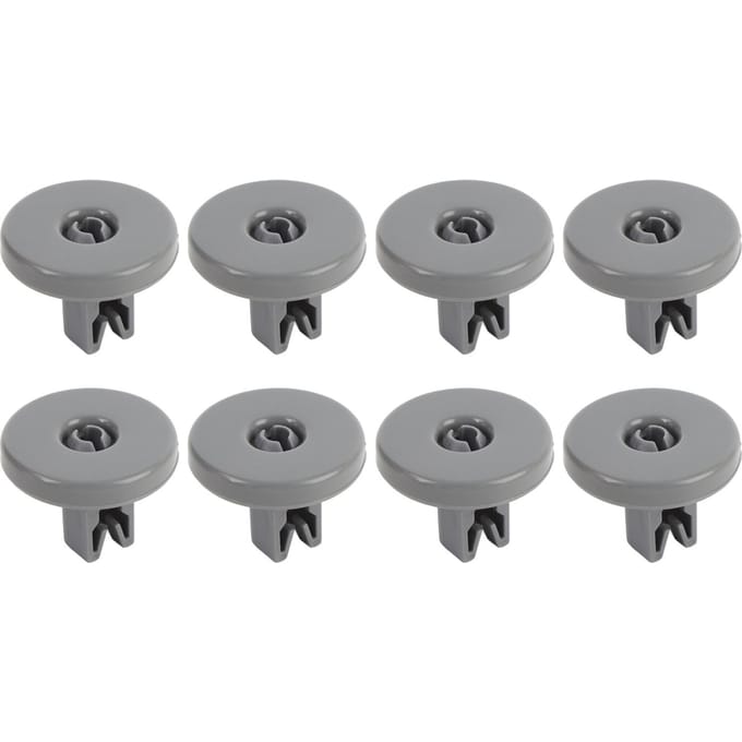8 PCS Roue de Panier Lave-vaisselle ABS Haute Résistance Remplacement Roue Panier à Vaisselle Inférieur Lave-vaisselle gray