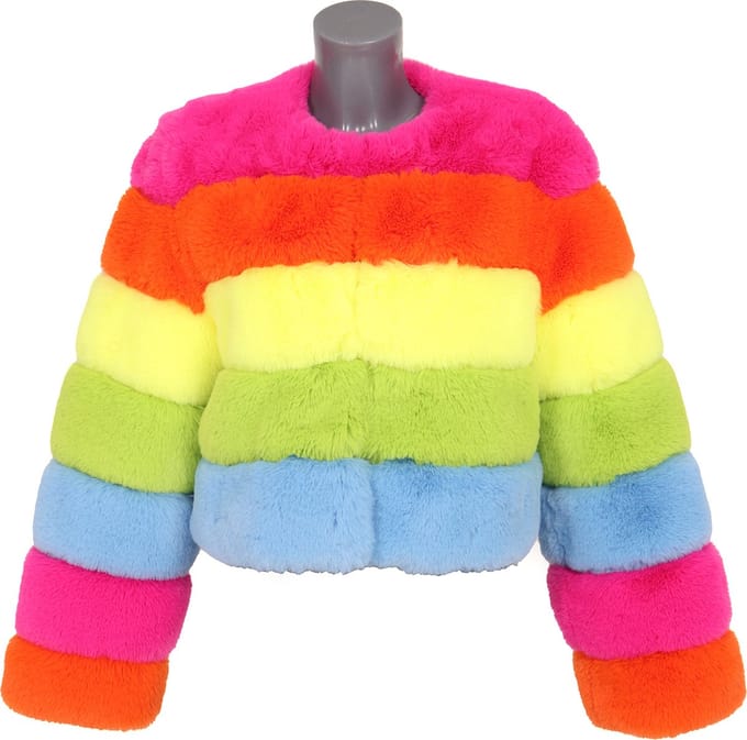 Bontjasje Regenboog - Dames - Carnavalsjas - Maat S/M