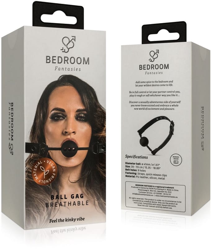 Open Siliconen Ball Gag - Zwart