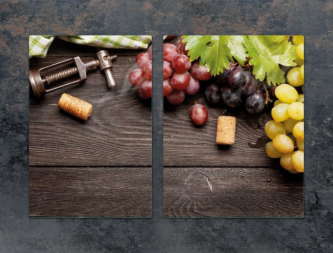 TMK ArtDeko - Snijplank - Glas - 75x52 cm - Fruitmotief