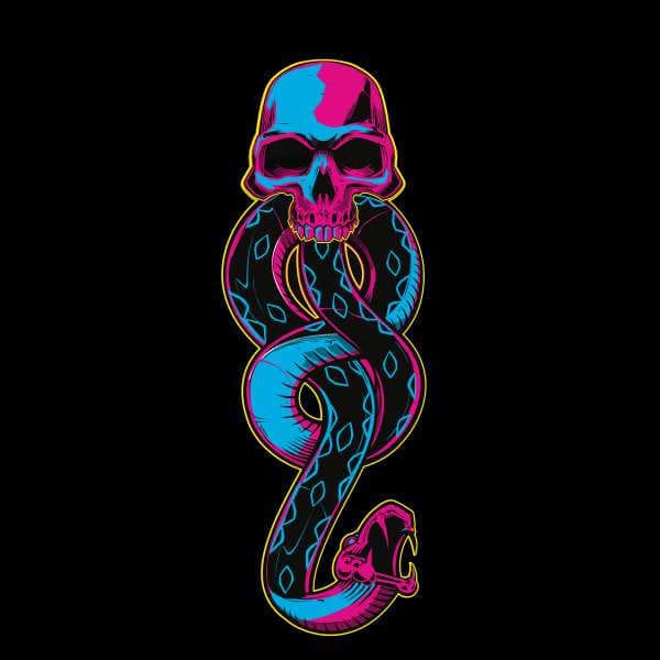 Harry Potter Dark Mark Neon trui - Zwart - S