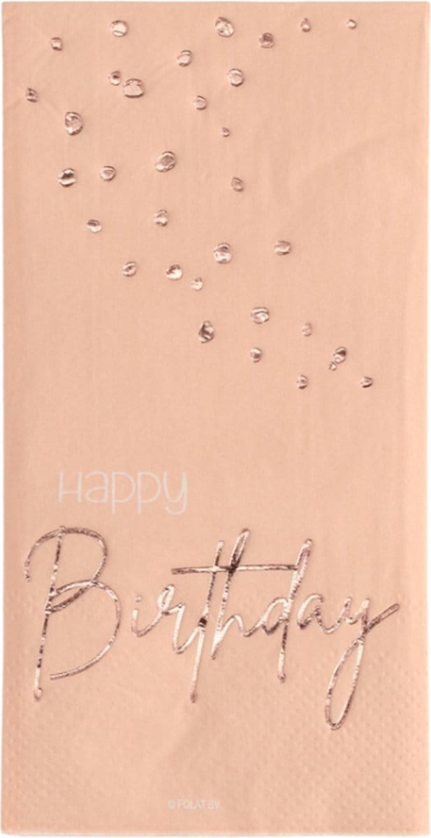 Folat - Servetten - Elegant Lush Blush 33x33cm - (10 stuks)