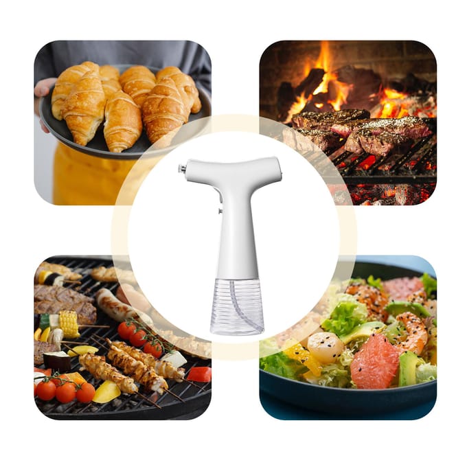 Pulvérisateur automatique d'huile d'olive de 240mL, avec 2 Modes, bouteille de pulvérisation rechargeable à débit réglable, distributeur d'huile USB