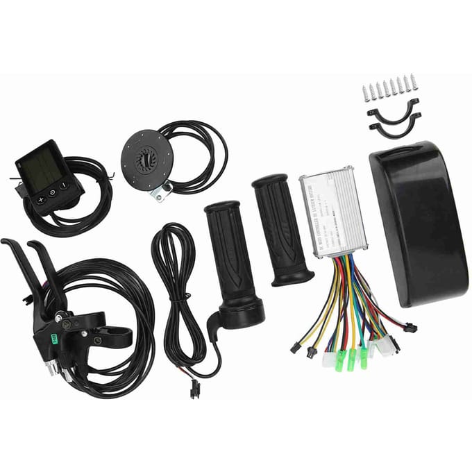 15A Controller S866 Paneel Remhendel en Draaigashendel Elektrische Fiets Ombouwset voor 250W black