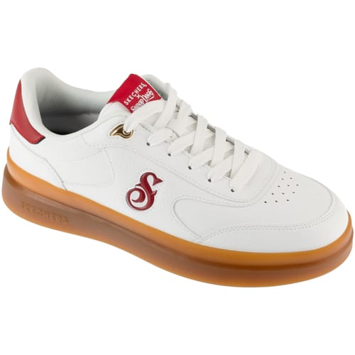 Skechers Duraleather Lace Up Snoop Cupsole Sneaker, Mannen, Wit, Sneakers, maat: 39