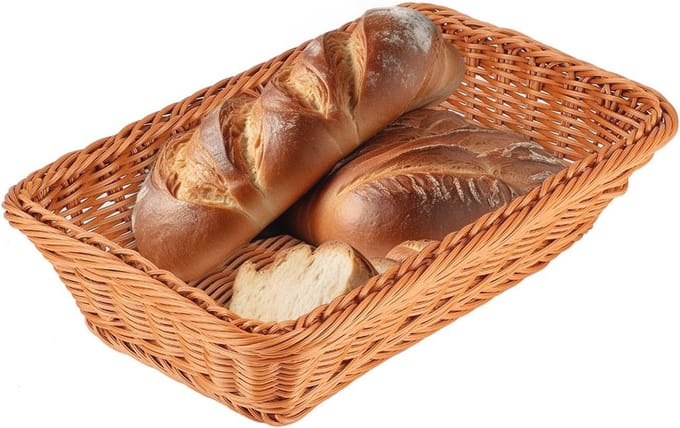 Rechthoekige Imitatie Rotan Brood- en Fruitmand voor Tafel