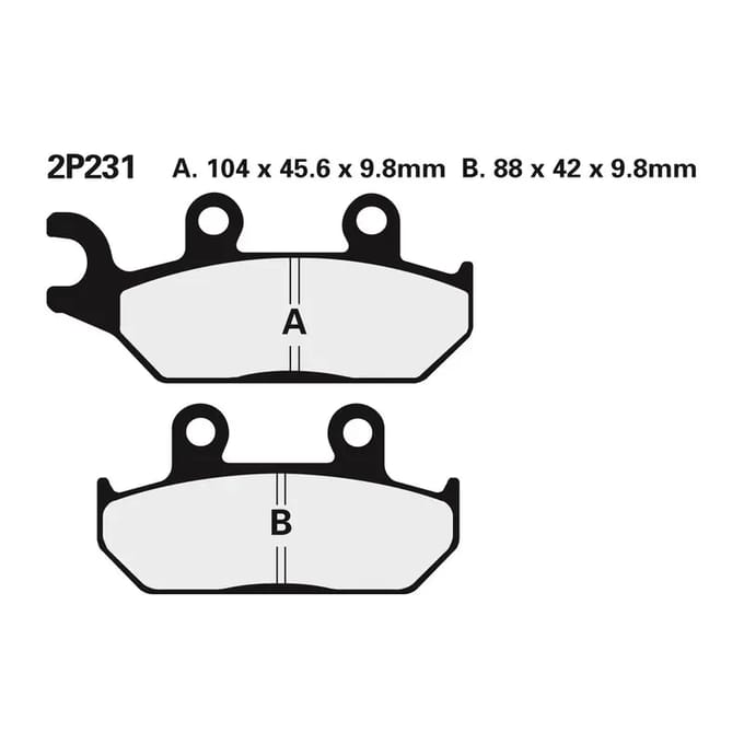 Semimetalen remblok Nissin 231NS Yamaha