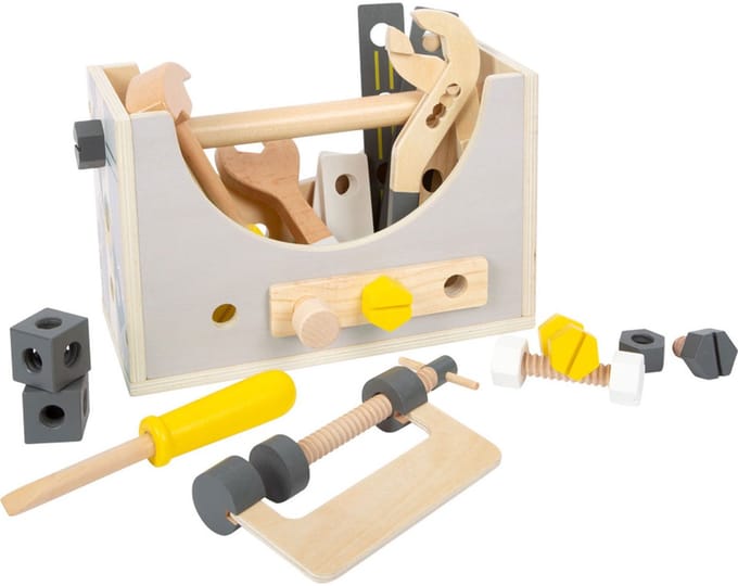 Small Foot - Houten Gereedschapskist 2in1, 28dlg.