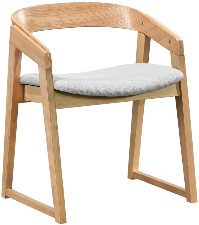 Selsey Saloss – Houten stoel licht hout / lichtgrijs